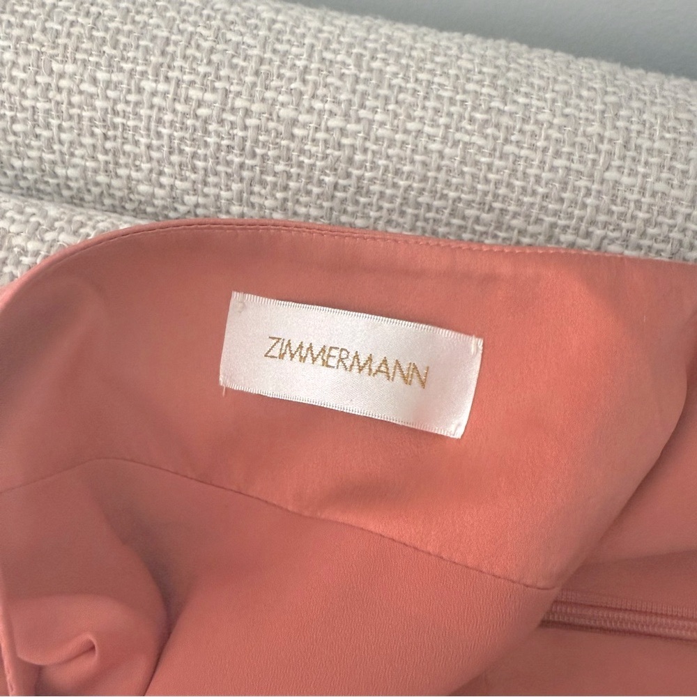 Zimmermann Winsome Satin Slip Midi Dress in Dusty Rose - Picture 8 of 11